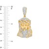 Thumbnail Image 2 of 1-1/2 CT. T.W. Diamond Jesus Necklace Charm in 10K Gold