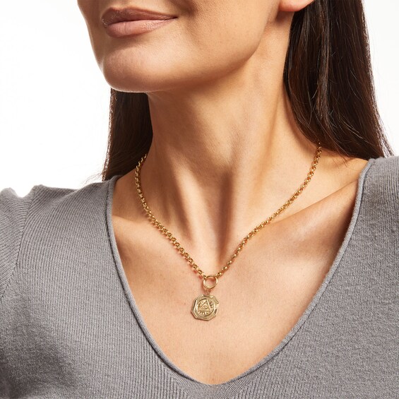 Eye of Providence Medallion Necklace in 10K Gold