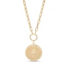 Thumbnail Image 1 of Zodiac Wheel Medallion Necklace in 10K Gold