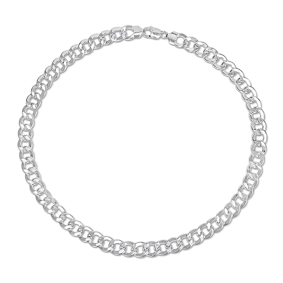 12.5mm Curb Chain Necklace in Sterling Silver - 24"