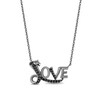 Thumbnail Image 1 of Enchanted Disney Villains Jafar 1/6 CT. T.W. Black Diamond "LOVE" Snake Necklace in Sterling Silver with Black Rhodium