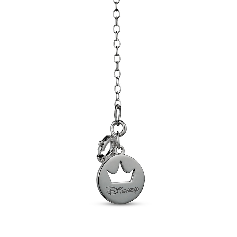 Main Image 2 of Enchanted Disney Villains Jafar 1/6 CT. T.W. Black Diamond "LOVE" Snake Necklace in Sterling Silver with Black Rhodium