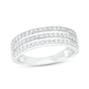 Thumbnail Image 1 of 1/2 CT. T.W. Diamond Triple Row Band in 10K White Gold