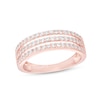 Thumbnail Image 1 of 1/2 CT. T.W. Diamond Triple Row Band in 10K Rose Gold