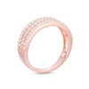 Thumbnail Image 3 of 1/2 CT. T.W. Diamond Triple Row Band in 10K Rose Gold