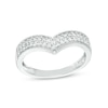 Thumbnail Image 1 of 1/3 CT. T.W. Diamond Multi-Row Chevron Band in 10K White Gold