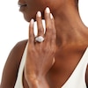 Thumbnail Image 2 of 3 CT. T.W. Certified Lab-Grown Diamond Double Frame Triple Row Engagement Ring in 14K White Gold (F/VS2)