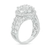 Thumbnail Image 3 of 3 CT. T.W. Certified Lab-Grown Diamond Double Frame Triple Row Engagement Ring in 14K White Gold (F/VS2)