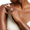 Thumbnail Image 2 of 3 CT. T.W. Certified Pear-Shaped Lab-Grown Diamond Double Frame Engagement Ring in 14K White Gold (F/VS2)