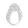 Thumbnail Image 3 of 3 CT. T.W. Certified Pear-Shaped Lab-Grown Diamond Double Frame Engagement Ring in 14K White Gold (F/VS2)