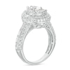Thumbnail Image 3 of 2 CT. T.W. Certified Pear-Shaped Lab-Grown Diamond Double Frame Engagement Ring in 14K White Gold (F/VS2)