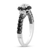 Thumbnail Image 2 of Enchanted Disney Villains Maleficent 1-1/5 CT. T.W. Black and White Diamond Frame Engagement Ring in 14K White Gold