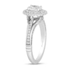 Thumbnail Image 2 of Enchanted Disney Cinderella 1 CT. T.W. Oval Diamond Double Frame Engagement Ring in 14K White Gold