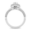 Thumbnail Image 3 of Enchanted Disney Cinderella 1 CT. T.W. Oval Diamond Double Frame Engagement Ring in 14K White Gold