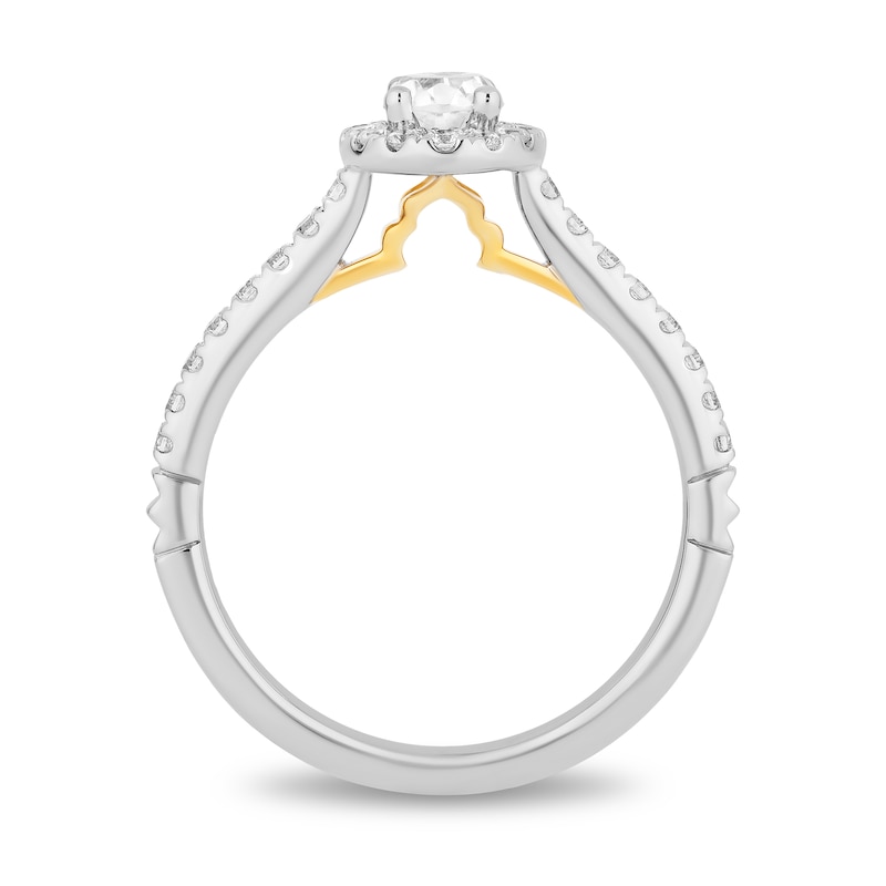 Main Image 3 of Collector's Edition Enchanted Disney Aladdin 30th Anniversary 3/4 CT. T.W. Diamond Engagement Ring in 14K Two-Tone Gold
