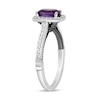 Thumbnail Image 2 of Enchanted Disney Villains Ursula Cushion-Cut Amethyst and 1/3 CT. T.W. Diamond Frame Engagement Ring in 14K White Gold