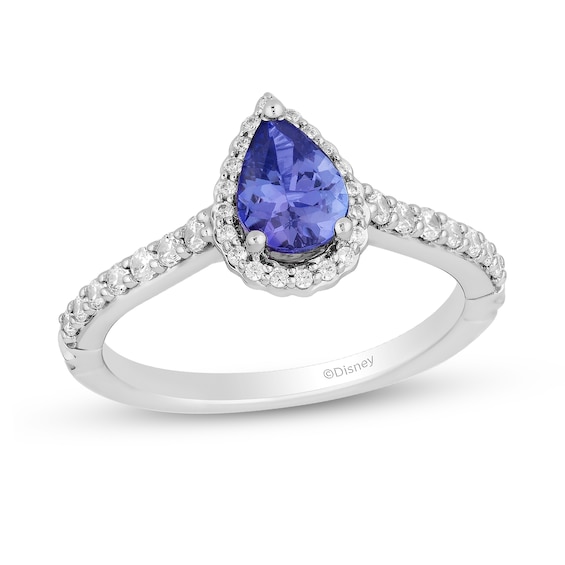 Enchanted Disney Ariel Pear-Shaped Tanzanite and 1/3 CT. T.W. Diamond ...