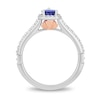 Thumbnail Image 3 of Enchanted Disney Ariel Pear-Shaped Tanzanite and 1/3 CT. T.W. Diamond Frame Engagement Ring in 14K Two-Tone Gold