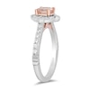 Thumbnail Image 2 of Enchanted Disney Aurora 6.0mm Morganite and 1/3 CT. T.W. Diamond Frame Engagement Ring in 14K Two-Tone Gold