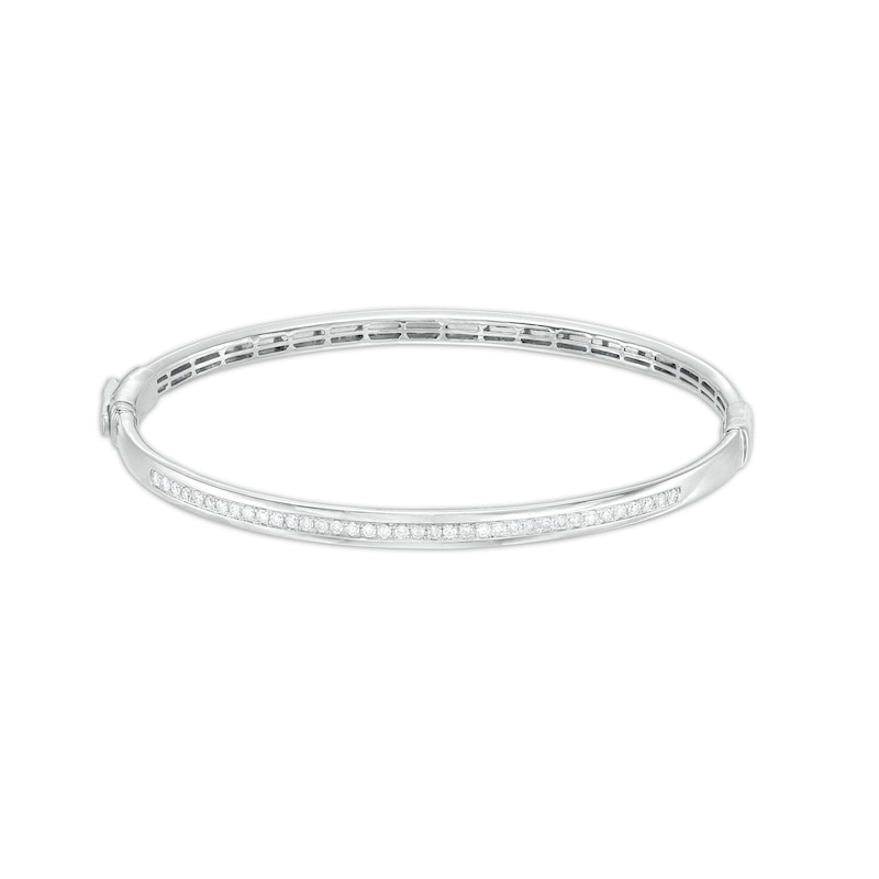 Main Image 1 of 1/2 CT. T.W. Diamond Bangle in 10K White Gold
