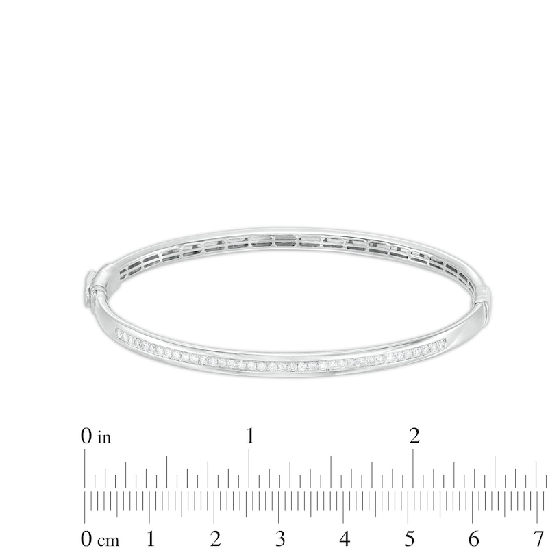 Main Image 3 of 1/2 CT. T.W. Diamond Bangle in 10K White Gold