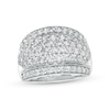 Thumbnail Image 1 of 2 CT. T.W. Certified Lab-Grown Diamond Vintage-Style Multi-Row Anniversary Band in 10K White Gold (F/SI2)