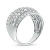 Thumbnail Image 3 of 2 CT. T.W. Certified Lab-Grown Diamond Vintage-Style Multi-Row Anniversary Band in 10K White Gold (F/SI2)