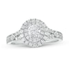 Thumbnail Image 1 of 1 CT. T.W. Certified Lab-Grown Diamond Double Frame Vintage-Style Engagement Ring in 10K White Gold (F/SI2)