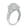 Thumbnail Image 3 of 1-1/4 CT. T.W. Certified Oval-Shaped Lab-Grown Multi-Diamond Double Frame Engagement Ring in 10K White Gold (F/SI2)