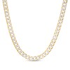 Thumbnail Image 1 of 5.5mm Reversible Diamond-Cut Curb Chain Necklace in Solid 10K Two-Tone Gold - 20"