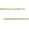 Thumbnail Image 3 of 5.5mm Reversible Diamond-Cut Curb Chain Necklace in Solid 10K Two-Tone Gold - 24"