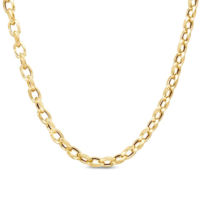 Main Image 1 of 2.2mm Cable Chain Necklace in Hollow 14K Gold