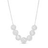 Thumbnail Image 1 of 2 CT. T.W. Multi-Diamond Frame Seven Circle Graduated Necklace in 10K White Gold