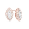 Thumbnail Image 0 of 1/2 CT. T.W. Marquise Multi-Diamond Frame Stud Earrings in 10K Rose Gold