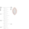 Thumbnail Image 2 of 1/2 CT. T.W. Marquise Multi-Diamond Frame Stud Earrings in 10K Rose Gold