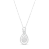 Thumbnail Image 1 of 1/2 CT. T.W. Pear-Shaped Multi-Diamond Double Infinity Frame Pendant in 10K White Gold