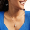 Thumbnail Image 2 of 1/2 CT. T.W. Pear-Shaped Multi-Diamond Double Infinity Frame Pendant in 10K White Gold