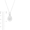 Thumbnail Image 3 of 1/2 CT. T.W. Pear-Shaped Multi-Diamond Double Infinity Frame Pendant in 10K White Gold