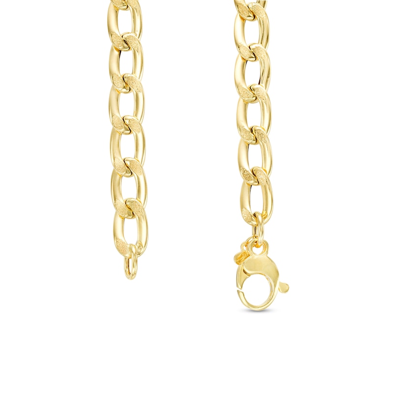 Main Image 3 of 7.5mm Curb Chain Necklace in Hollow 14K Gold