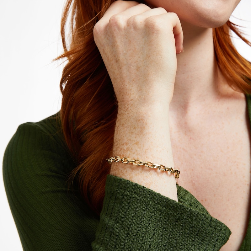 Main Image 2 of 2.2mm Cable Chain Bracelet in Hollow 14K Gold - 7.5"