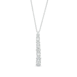 Marilyn Monroe™ Collection 1-1/4 CT. T.W. Certified Oval and Round Lab-Created Diamond Pendant in 10K White Gold (F/SI2)