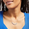 Thumbnail Image 2 of 1 CT. T.W. Multi-Diamond Frame Seven Circle Graduated Necklace in 10K White Gold