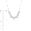 Thumbnail Image 3 of 1 CT. T.W. Multi-Diamond Frame Seven Circle Graduated Necklace in 10K White Gold