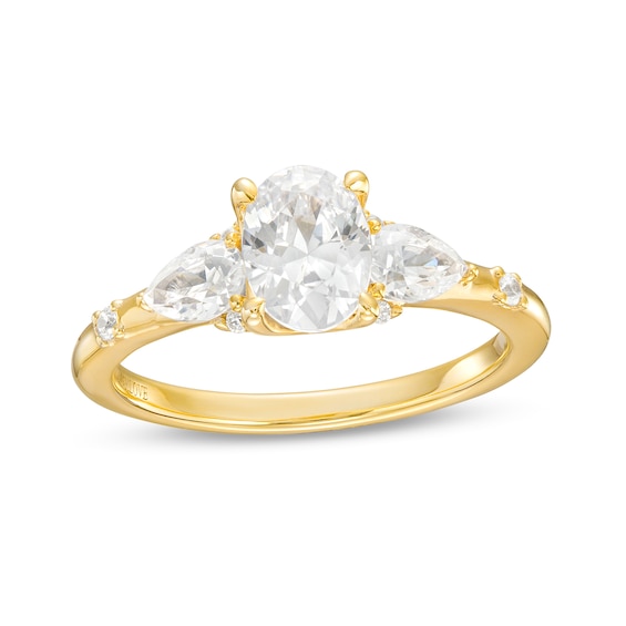 Vera Wang Love Collection 1-1/2 CT. T.w. Certified Oval Diamond Engagement Ring in 14K Gold (I/Si2)