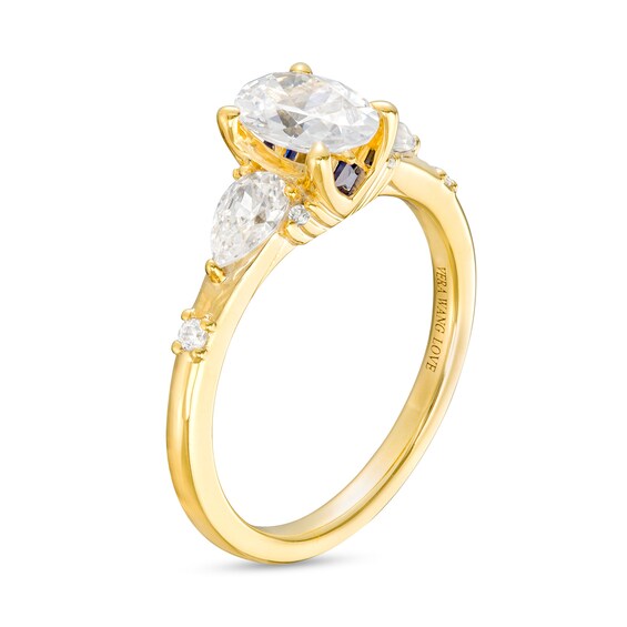 Vera Wang Love Collection 1-1/2 CT. T.w. Certified Oval Diamond Engagement Ring in 14K Gold (I/Si2)