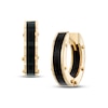 Thumbnail Image 1 of 2.5mm Black Enamel Huggie Hoop Earrings in 10K Gold