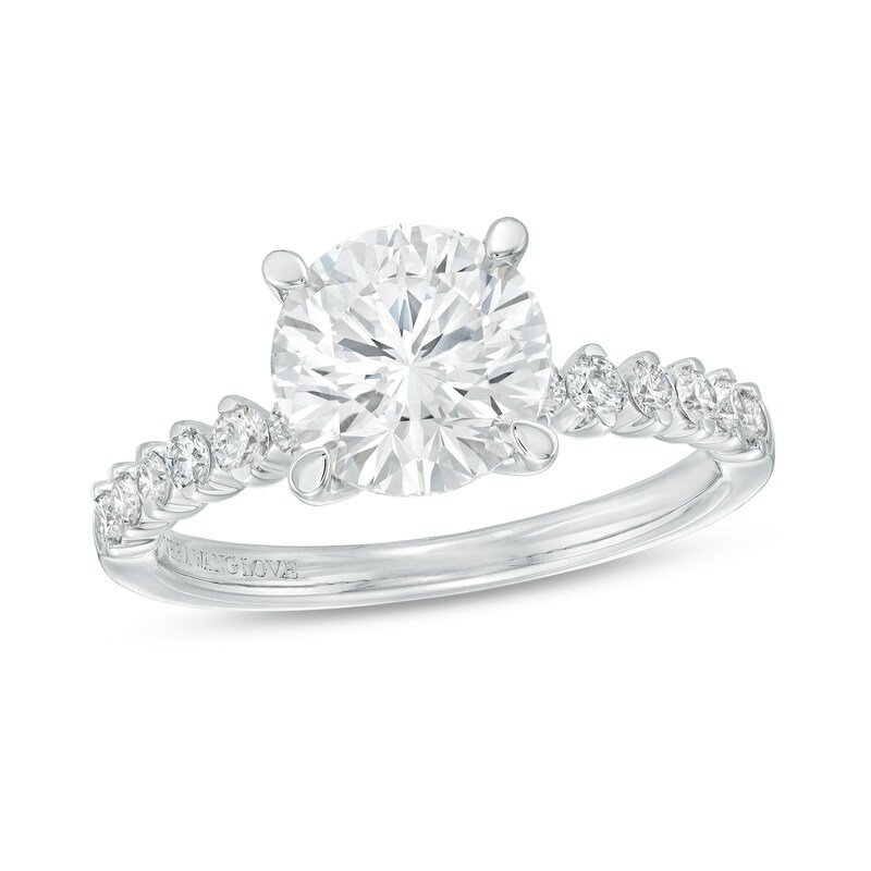 Main Image 1 of TRUE Lab-Grown Diamonds by Vera Wang Love 2-1/4 CT. T.W. Engagement Ring in 14K White Gold (F/VS2)
