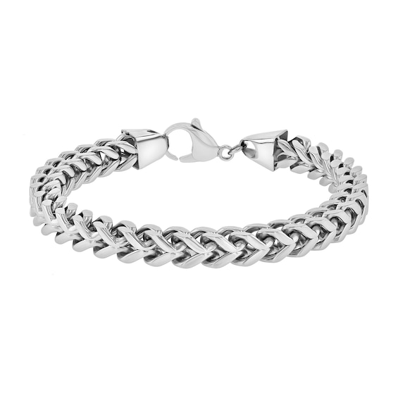 Chisel Polished CZ 8 inch Curb Link Bracelet Stainless Steel SRB3072-8