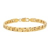 Thumbnail Image 0 of Men's 6.5mm Flat Mariner Chain Bracelet in Stainless Steel with Yellow Ion Plate - 8.5"