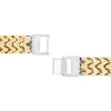 Thumbnail Image 2 of Men's 12.0mm Double Franco Chain Bracelet in Stainless Steel and Yellow Ion Plate - 8.5"